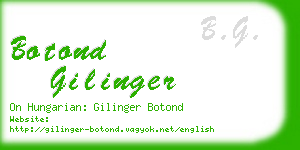 botond gilinger business card